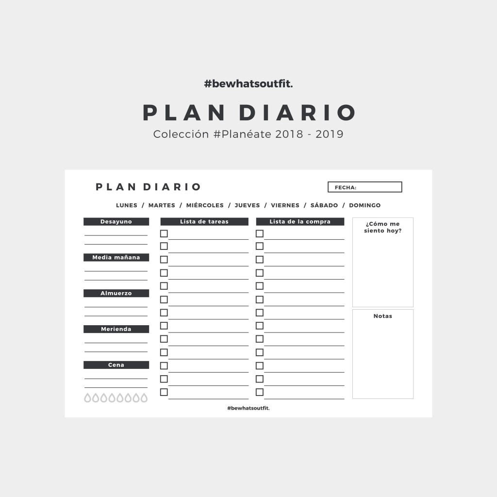 Colección #PLANÉATE – Plan diario