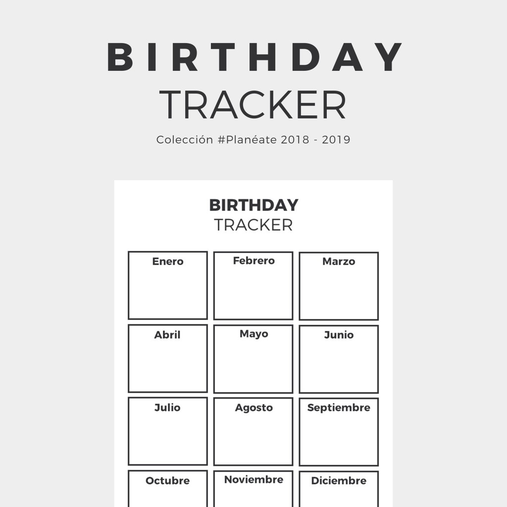Colección #Planéate – Birthday Tracker