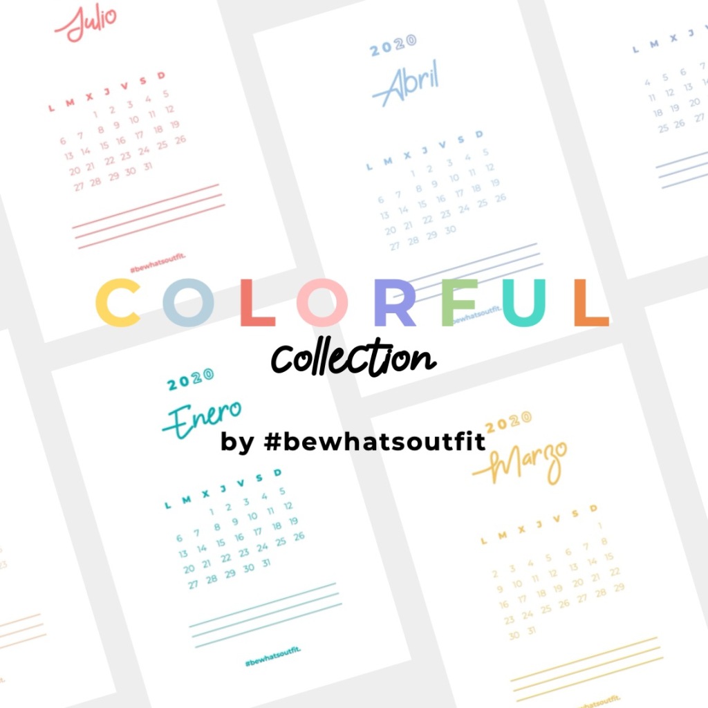 Colección #Colorful – Calendarios 2020