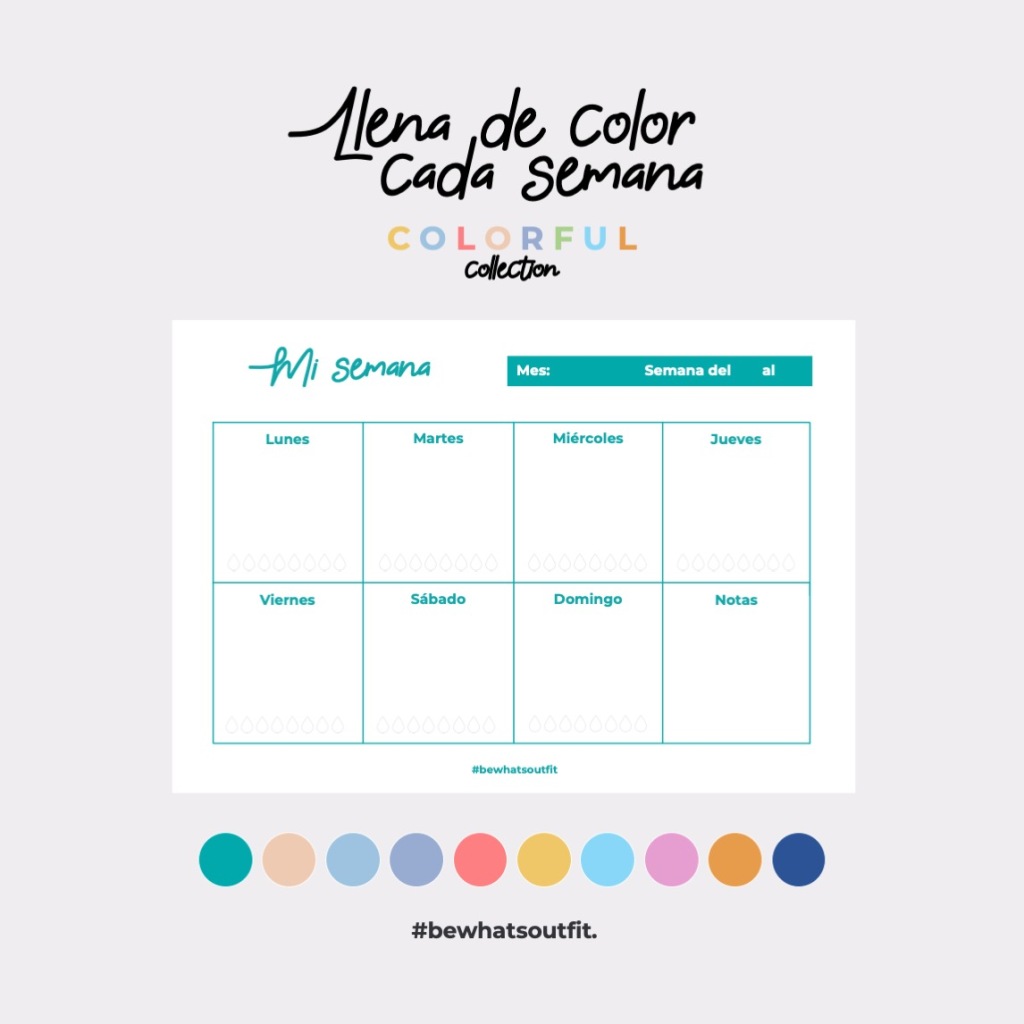Colección #Colorful – Planning semanal